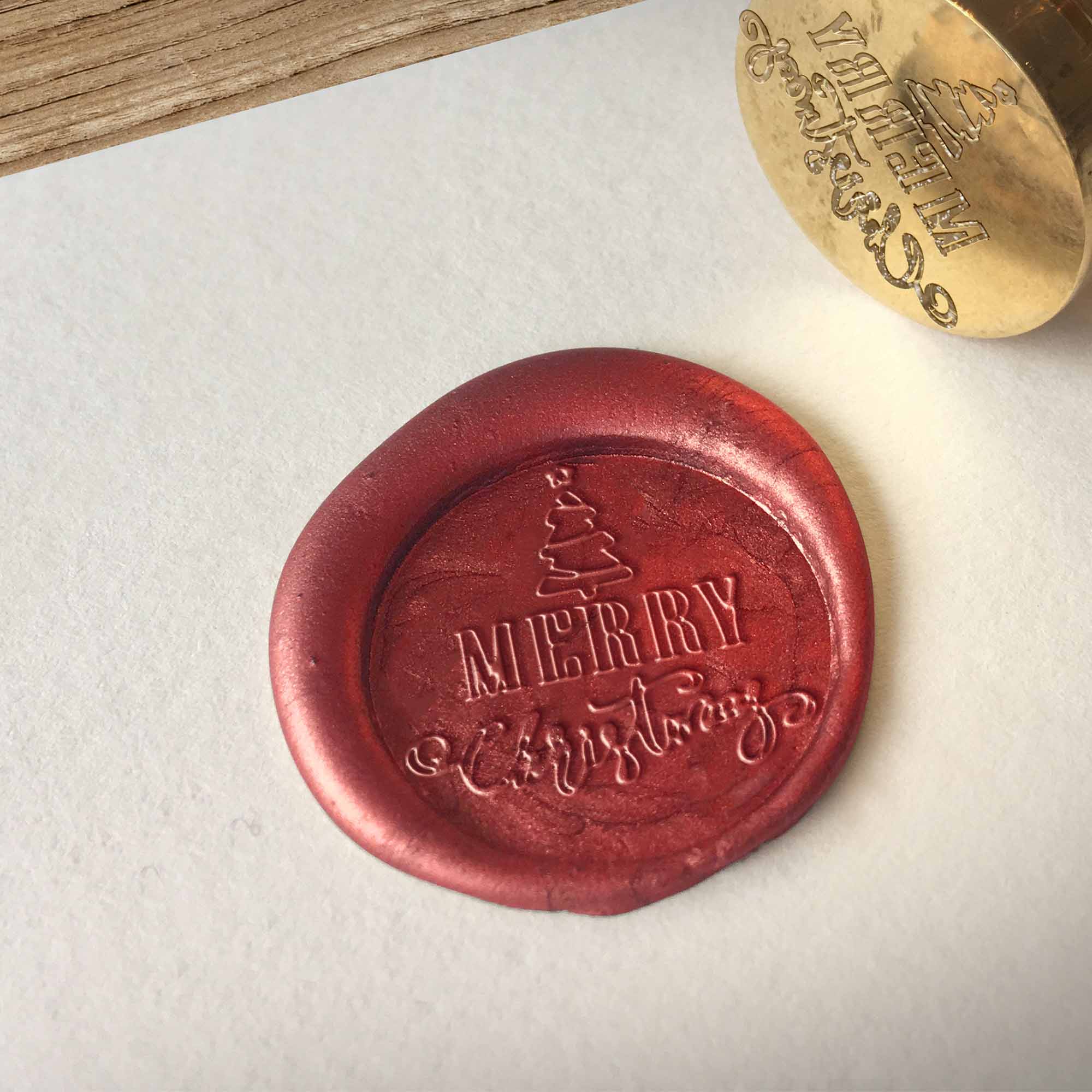 christmas tree wax seal merry christmas