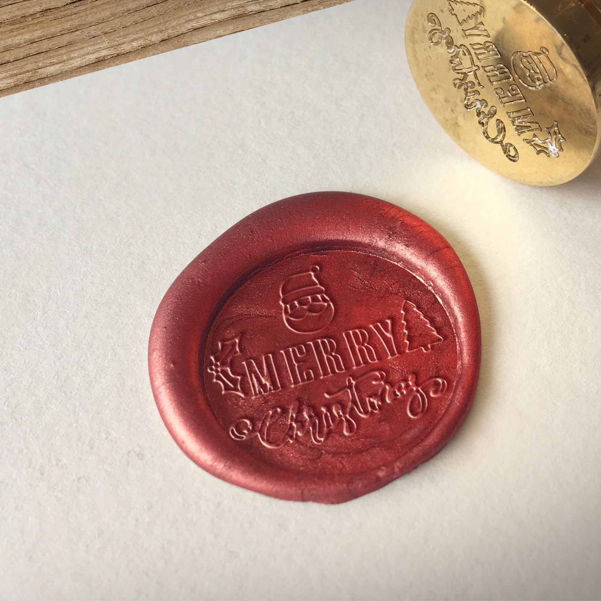 merry christmas wax seal