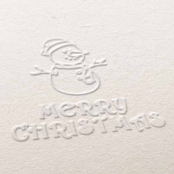 snowman christmas card embosser